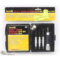 6-IN-1 QUICK CHANGE DRILL AND DRIVER BIT
