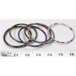 SET OF 7PCS CLOISONNE ENAMEL BRACELETS