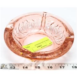 PINK GLASS ASHTRAY