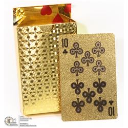 1 DECK OF 24 K GOLD FLECKED PLAYING CARDS