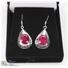 Image 1 : NATURAL RED RUBY EARRINGS