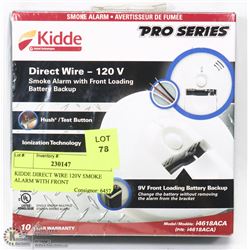 KIDDE DIRECT WIRE 120V SMOKE ALARM WITH FRONT