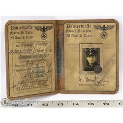 GERMAN TIGER TANK OPERATORS LICENSE DOCUMENT
