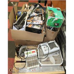 PALLET WITH ASSORTED TOOLS , PUMP FILTERS,