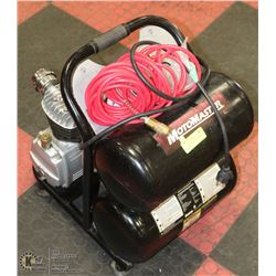 MOTOMASTER AIR COMPRESSOR 5 GAL 90 PSI.
