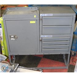 ADRIAN STEEL LOCK N LATCH TOOL BOX.