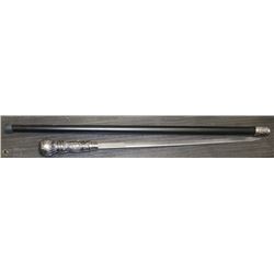 COLLECTOR SILVER COLOR HANDLED CANE SWORD