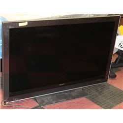 SONY 52" TELEVISION WITH STAND - NO REMOTE.