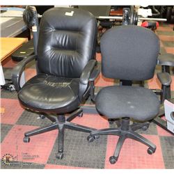 2 OFFICE CHAIRS INCL LEATHERETTE