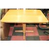 Image 1 : WOOD PEDESTAL DINING TABLE 44X29.5X30.