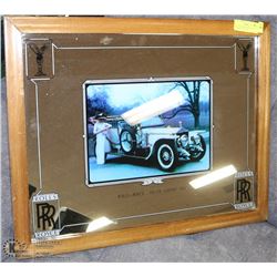 ESTATE FRAMED MIRROR OF 1911 ROLLS ROYCE SILVER
