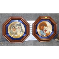 PAIR OF 1982 LTD NATIVE COLLECTOR PLATES-ENCASED