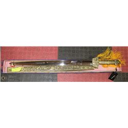CEREMONIAL SWORD WITH CHARIOT ENGRAVING ON