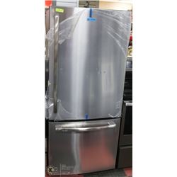 GE STAINLESS STEEL BOTTOM FREEZER FRIDGE