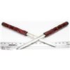Image 1 : DUAL DAGGER IN RED WOOD ORNATE CASE