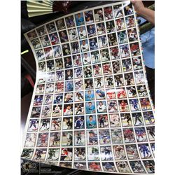 1990-91 OPC UNCUT CARD SHEET WITH GRETZKY