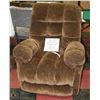 Image 1 : BROWN FABRIC RECLINING SOFA CHAIR