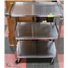 Image 1 : DAYTON STAINLESS STEEL ROLLING CART - 3 SHELF,