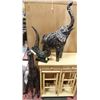 Image 1 : 3 METAL ANIMALS (BIRD 19" & GIRAFFE 42" & ELEPHANT