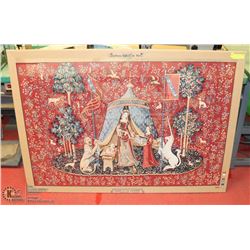 LARGE VINTAGE 100% COTTON SILKSCREEN MADE IN