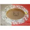 Image 1 : FLORAL DESIGN GLASS FRAMED MIRROR.