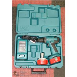 MAKITA 14.4 CORDLESS DRILL WITH 2 BATTERIES .