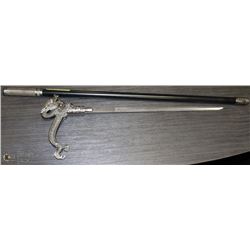COLLECTOR DRAGON HEAD SWORD CANE