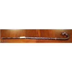 DRAGONHEAD CARVED WALKING CANE