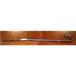 DRAGONHEAD CARVED WALKING CANE