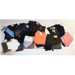 SHELF OF NEW WOMENS CLOTHING INCL JEANS, SHORTS