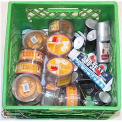 TOTE OF NEW  ASSORTED BELTS AND MORE