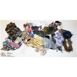 BOX OF NEW  WOMENS ASSORTED  SCARVES