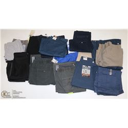 SHELF OF ASSORTED NEW MENS CLOTHING INCL SHORTS,
