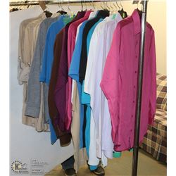 NEW MENS DRESS SHIRTS, ASSORTED SIZES X20