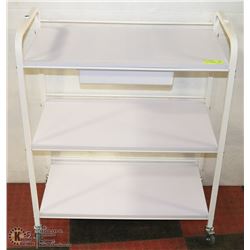3 SHELF WHITE ESTHETIC TROLLEY COMES WITH DRAWER