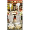 Image 1 : PAIR OF VINTAGE CRYSTAL LAMPS