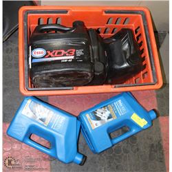 5 GALLONS VARIOUS BRANDS 15W-40 ENGINE OIL AUTO