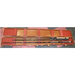 FENWICK FISHING ROD CASE WITH 3 FISHING RODS INCL