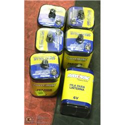 GROUP OF 6 RAYOVAC 6 VOLT HEAVY DUTY LANTERN