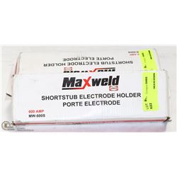 GROUP OF 2 MAXWELD SHORT STUB ELECTRODE HOLDERS