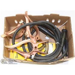 BOX WITH 3 ROUND WIRE WELDING CLAMPS WITH LEADS