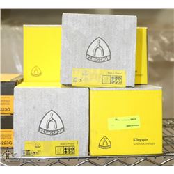 11 BOXES OF KLINGSPOR  60 GRIT SANDPAPER DISCS 5"