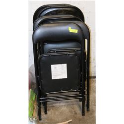 GROUP OF 6 FOLDING CARD TABLE CHAIRS