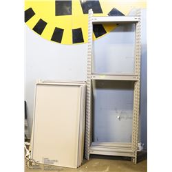 EZ RECT SHELVES, 8 RACKS OF 4' X 30" X 8'