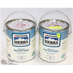 CASE WITH 2 PAILS OF TAN COLOR EPOXY FLOOR