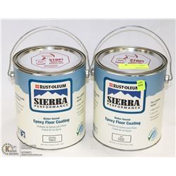 CASE WITH 2 PAILS OF TAN COLOR EPOXY FLOOR