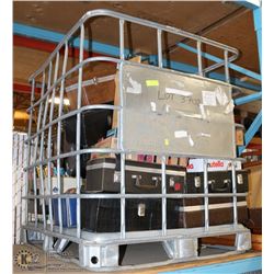 PALLET FULL OF EIGHT TRACK CASSETTES WITH PLAYERS