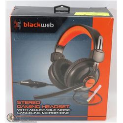 BLACKWEB STEREO GAMING HEADSET WITH AN