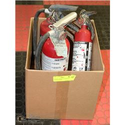 LOT OF 3  ASSORTED CHARGED FIRE EXTINGUISHERS
