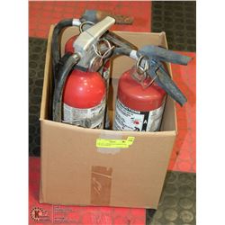 LOT OF 3  ASSORTED CHARGED FIRE EXTINGUISHERS